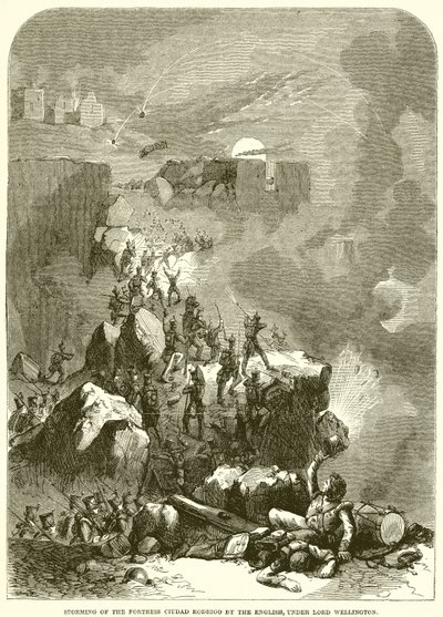 लॉर्ड वेलिंगटन के अधीन, अंग्रेजी द्वारा किले स्यूदाद रोड्रिगो का तूफान द्वारा अंग्रेजी स्कूल