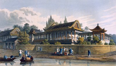1817 के टीएन-सिंग शहर के सामने, सम्राट का समर पैलेस द्वारा अंग्रेजी स्कूल