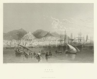 साइरा, एक ग्रीक द्वीप, 1837 द्वारा अंग्रेजी स्कूल