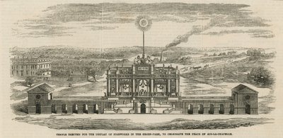 Aix-la-Chapelle की शांति का जश्न मनाने के लिए मंदिर बनाया गया द्वारा अंग्रेजी स्कूल