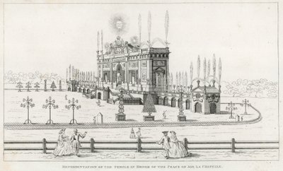 1780 के आइक्स ला चैपल की शांति के सम्मान में मंदिर द्वारा अंग्रेजी स्कूल