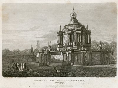 1814 की शांति के लिए कॉनकॉर्ड का मंदिर बनाया गया द्वारा अंग्रेजी स्कूल