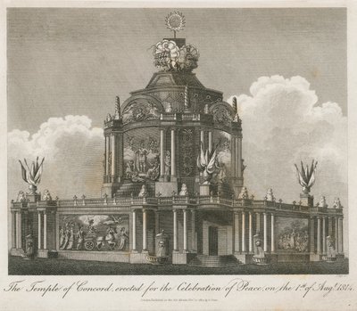 1814 की शांति के लिए कॉनकॉर्ड का मंदिर बनाया गया द्वारा अंग्रेजी स्कूल