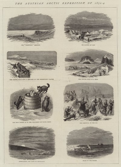 1872-4 का ऑस्ट्रियाई आर्कटिक अभियान (उत्कीर्णन) द्वारा अंग्रेजी स्कूल