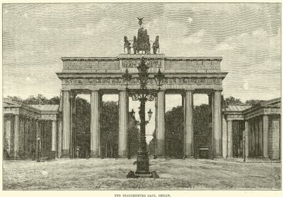 ब्रैंडेनबर्ग गेट, बर्लिन, 1870 द्वारा अंग्रेजी स्कूल