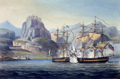 द कर्स ऑफ एचएमएस बेले पोउल ऑफ कोरफू, 1809, द नेवल क्रोनोलॉजी ऑफ ग्रेट ब्रिटेन से जे। जालफे द्वारा English School