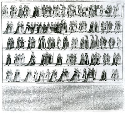 ऑरेंज के राजकुमार के साथ राजकुमारी रॉयल की शादी का समारोह, 1734 द्वारा अंग्रेजी स्कूल