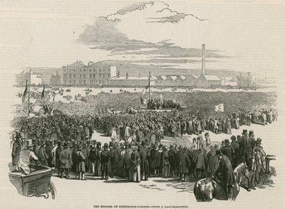 1848 में केनिंग्टन कॉमन पर चार्टिस्ट की बैठक द्वारा अंग्रेजी स्कूल