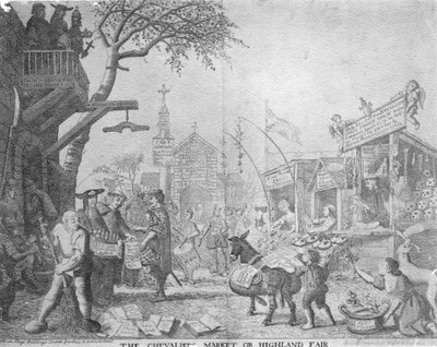 Chewaliers Market, या Highland Fair, जॉर्ज बिचम द यंगर, 1745 द्वारा प्रकाशित द्वारा अंग्रेजी स्कूल
