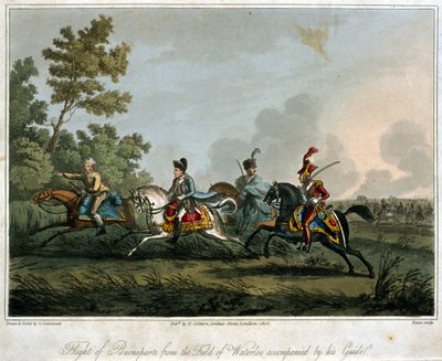 1815, 1817 (जलचर) में वाटरलू के क्षेत्र से बोनापार्ट की उड़ान (1769-1821) द्वारा अंग्रेजी स्कूल