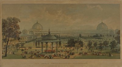 ग्रेट इंटरनेशनल प्रदर्शनी, जैसा कि बागवानी उद्यान से देखा गया है, 1851 द्वारा अंग्रेजी स्कूल