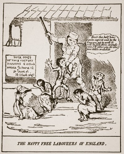 हैप्पी फ्री लेबर ऑफ़ इंग्लैंड, 1833 में प्रकाशित एक प्रिंट से, द चर्च ऑफ़ इंग्लैंड से चित्रण: ए हिस्ट्री फॉर द पीपुल फ़ॉर द एचडीएम स्पेंस-जोन्स, पब c.1910 (सीपिया फोटो) द्वारा अंग्रेजी स्कूल