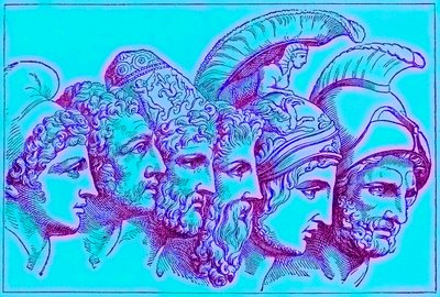 ट्रोजन युद्ध के नायक: पेरिस, डायोमीडेस, ओडीसियस, नेस्टर, अकिलीज, एगेममोन, द इलस्ट्रेटेड हिस्ट्री ऑफ द वर्ल्ड से चित्रण, प्रकाशित c.1880 (डिजिटल रूप से उन्नत छवि) द्वारा अंग्रेजी स्कूल