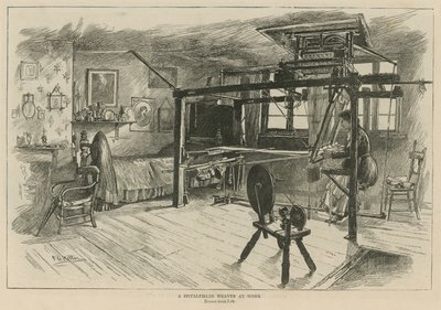 इंग्लैंड में Huguenots: काम में एक Spitalfields बुनकर द्वारा अंग्रेजी स्कूल