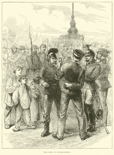 सीमांकन रेखा, मार्च 1871 द्वारा अंग्रेजी स्कूल