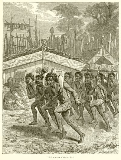 माओरी युद्ध-नृत्य द्वारा अंग्रेजी स्कूल