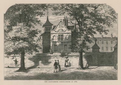 1780 में मैरीलेबोन स्कूल हाउस द्वारा अंग्रेजी स्कूल