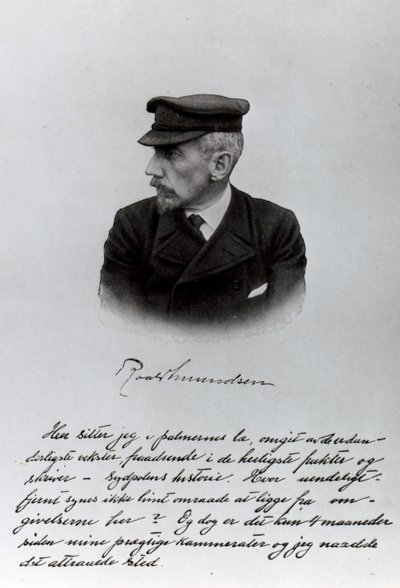 Roald Amundsens पांडुलिपि का उद्घाटन पृष्ठ द्वारा अंग्रेजी स्कूल