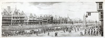 1638 में चेपसाइड के साथ मैरी डे मेडिसी का जुलूस, विलियम हर्बर्ट (1771-1851) und रॉबर्ट विल्किंसन (fl.1785-1825) 1809 द्वारा प्रकाशित द्वारा अंग्रेजी स्कूल