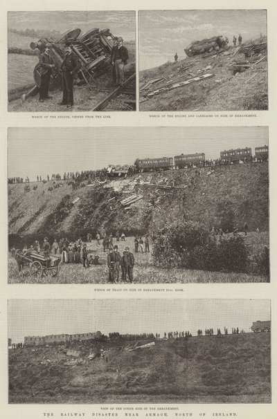 अरमाघ, आयरलैंड के उत्तर के पास रेलवे आपदा (उत्कीर्णन) द्वारा अंग्रेजी स्कूल