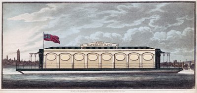 रॉयल वाटरलू बाथ, पब। 1819. द्वारा अंग्रेजी स्कूल