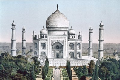 आगरा में ताजमहल (रंग लिथो) द्वारा अंग्रेजी स्कूल