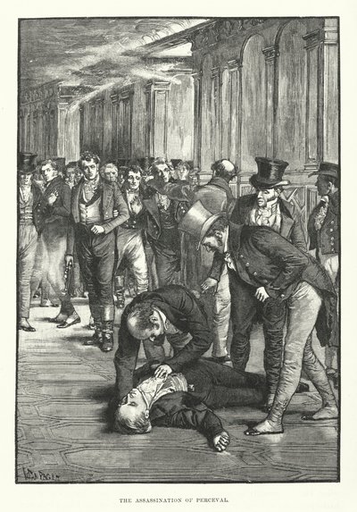 Perceval की हत्या (उत्कीर्णन) द्वारा अंग्रेजी स्कूल