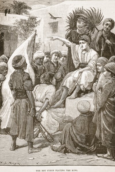 लड़का साइरस राजा का किरदार निभा रहा था द्वारा अंग्रेजी स्कूल
