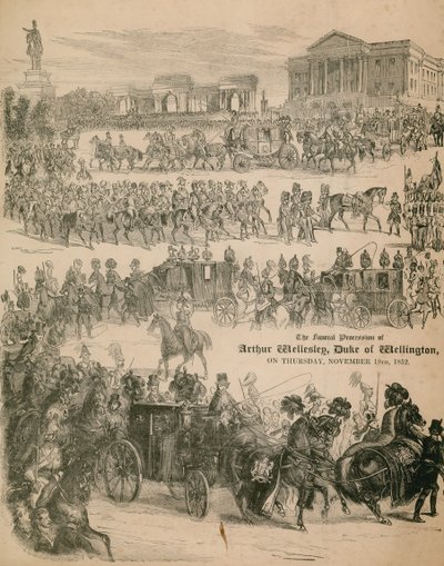 18 नवंबर 1852 को आर्थर वेलेस्ली का अंतिम संस्कार, ड्यूक ऑफ वेलिंगटन द्वारा अंग्रेजी स्कूल