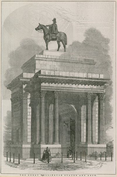 ग्रेट वेलिंगटन की प्रतिमा और आर्क, हाइड पार्क कॉर्नर, लंदन द्वारा अंग्रेजी स्कूल