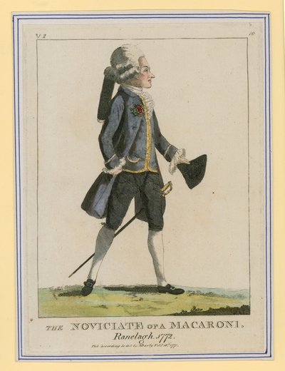 एक मैकरोनी का नवोदित, रानीलघ, 1772 द्वारा अंग्रेजी स्कूल