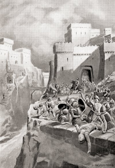 एथेंस के खिलाफ मेगारा का विद्रोह, हचिंसन हिस्ट्री ऑफ द नेशंस से, पब.1915 द्वारा अंग्रेजी स्कूल