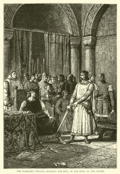 योद्धाओं का कार्यकाल; तलवार से, राजा की मुट्ठी पकड़े द्वारा अंग्रेजी स्कूल