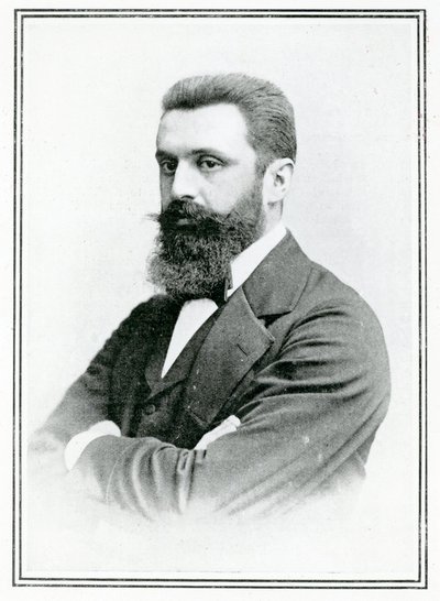 थियोडोर हर्ज़ल (1860-1904) (बी/डब्ल्यू फोटो) द्वारा अंग्रेजी स्कूल