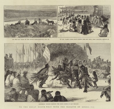 लोर्न के मार्क्विस के साथ ग्रेट नॉर्थ-वेस्ट तक, VII (उत्कीर्णन) द्वारा अंग्रेजी स्कूल