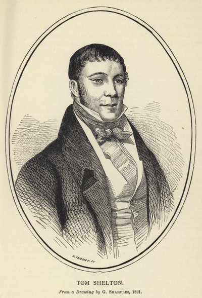 टॉम शेल्टन, जी शेरन्स द्वारा एक ड्राइंग से, 1821 द्वारा अंग्रेजी स्कूल