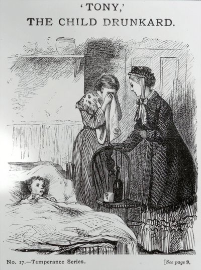टोनी, बच्चे नशे में, c.1860 द्वारा अंग्रेजी स्कूल