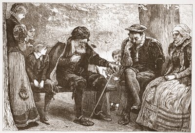 लिंडन-पेड़ों के तहत, जेम्स एइटकेन वायली (1808-1890), पब द्वारा प्रोटेस्टेंटवाद के इतिहास से चित्रण 1878 द्वारा अंग्रेजी स्कूल