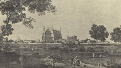ईटन कॉलेज का दृश्य, 1747 (गुरुत्वाकर्षण) द्वारा अंग्रेजी स्कूल