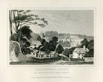 पेंसहर्स्ट का दृश्य, केंट, c.1840 द्वारा अंग्रेजी स्कूल