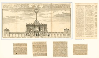 ऐक्स ला चैपल की शांति के लिए सार्वजनिक आतिशबाजी का दृश्य 1749 द्वारा अंग्रेजी स्कूल