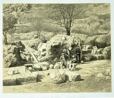 चार्ल्स थामस न्यूटन (1816-94) द्वारा 1862 में प्रकाशित हेलिकार्नासस, कनिदस, और ब्रांचिडे में एक इतिहास की घटनाओं से लेकर मंगल के मंदिर का दृश्य, 1862 में प्रकाशित द्वारा अंग्रेजी स्कूल