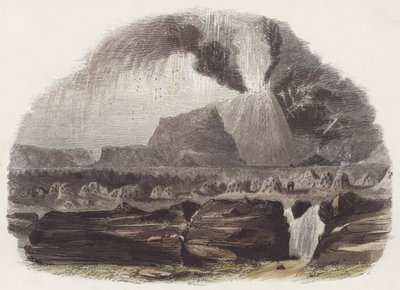 ज्वालामुखी (रंगीन उत्कीर्णन) द्वारा अंग्रेजी स्कूल