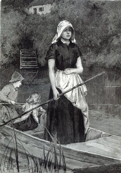 वेटिंग फॉर फादर, &39;लीजर आवर&39;, 1888 से द्वारा अंग्रेजी स्कूल