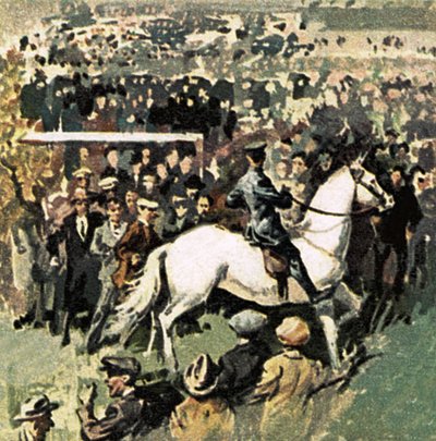 1923 कप के फाइनल में वेम्बली में व्हाइट हॉर्स द्वारा अंग्रेजी स्कूल