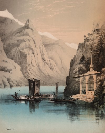 विलियम टेल्स चैपल (रंग लिथो) द्वारा अंग्रेजी स्कूल