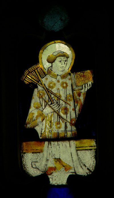 St Blaise चित्रण विंडो द्वारा अंग्रेजी स्कूल