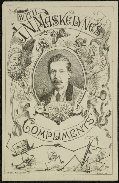 जे.एन. मास्केलिन की प्रशंसा के साथ, लगभग 1875 (उत्कीर्णन) द्वारा अंग्रेजी स्कूल