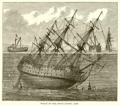 रॉयल जॉर्ज का व्रेक, 1782 द्वारा अंग्रेजी स्कूल