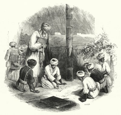 लेखन (उत्कीर्णन) द्वारा अंग्रेजी स्कूल